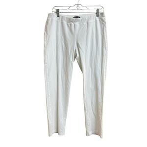 Eileen Fisher White Pull-On Pants Women's Medium